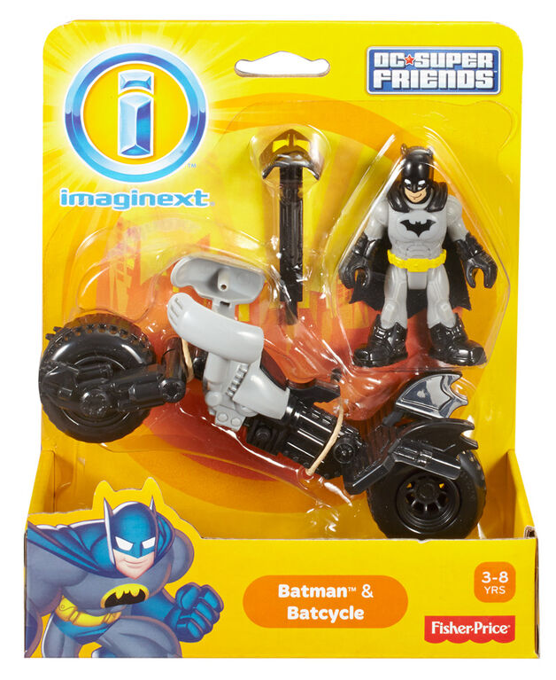 Fisher-Price Imaginext - DC Super Friends Batman & Batcycle - English Edition