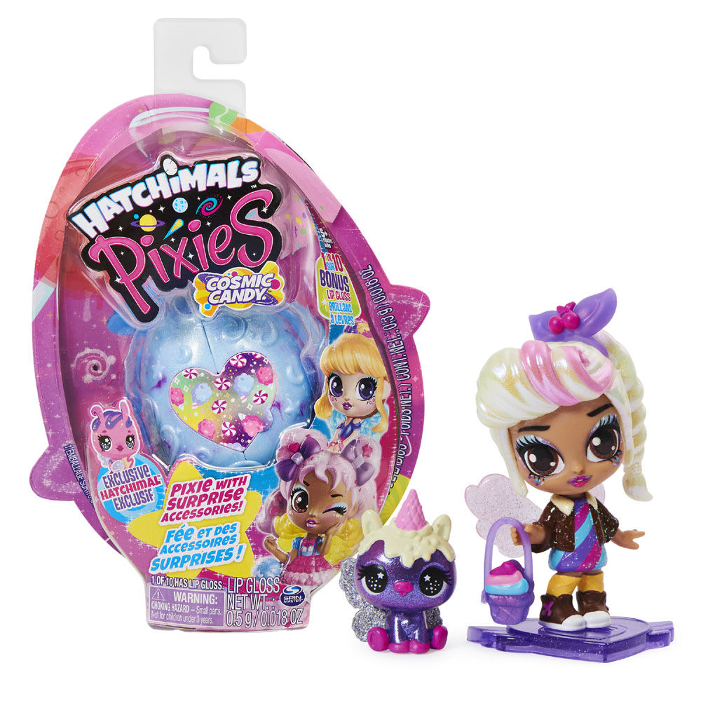 Hatchimals Pixies Cosmic Candy Pixie with 2 Accessories and Exclusive CollEGGtible Styles May Vary