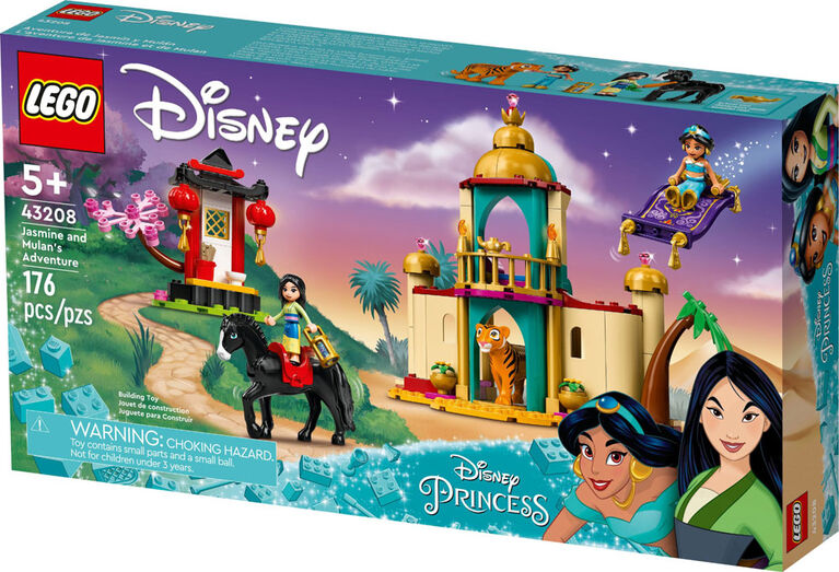 LEGO  Disney 43208 L'aventure de Jasmine et de Mulan 43208 Ensemble de construction (176 pièces)