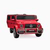 KIDSVIP Officially Licensed Mercedes G Series 24V 4x4 Kids Ride-On 2-Seater Car w/ Rubber Wheels, Music, RC - Matte Red