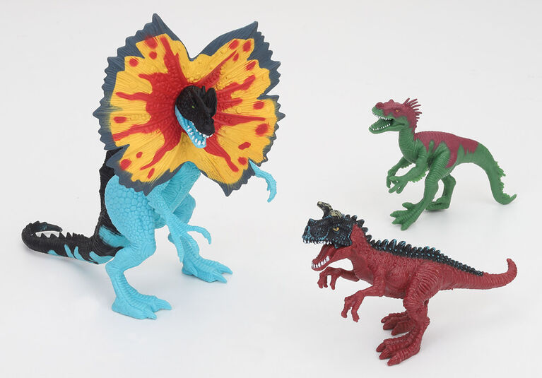 Animal Dinosaur Playset 3 Pieces Dilophosaurus Set R