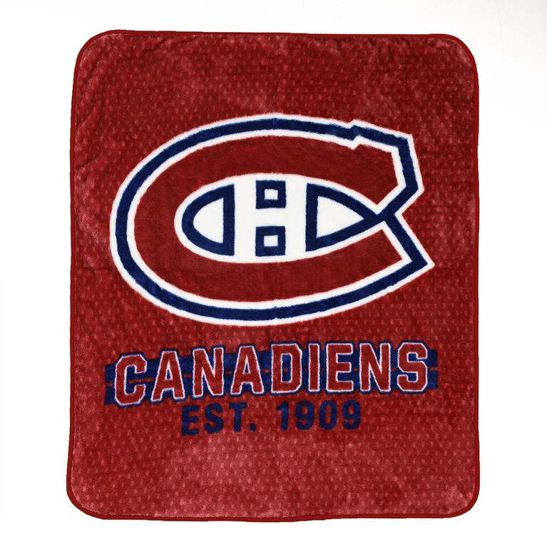 NHL Montreal Canadiens Plush Super Soft Blanket, 40" x 50"