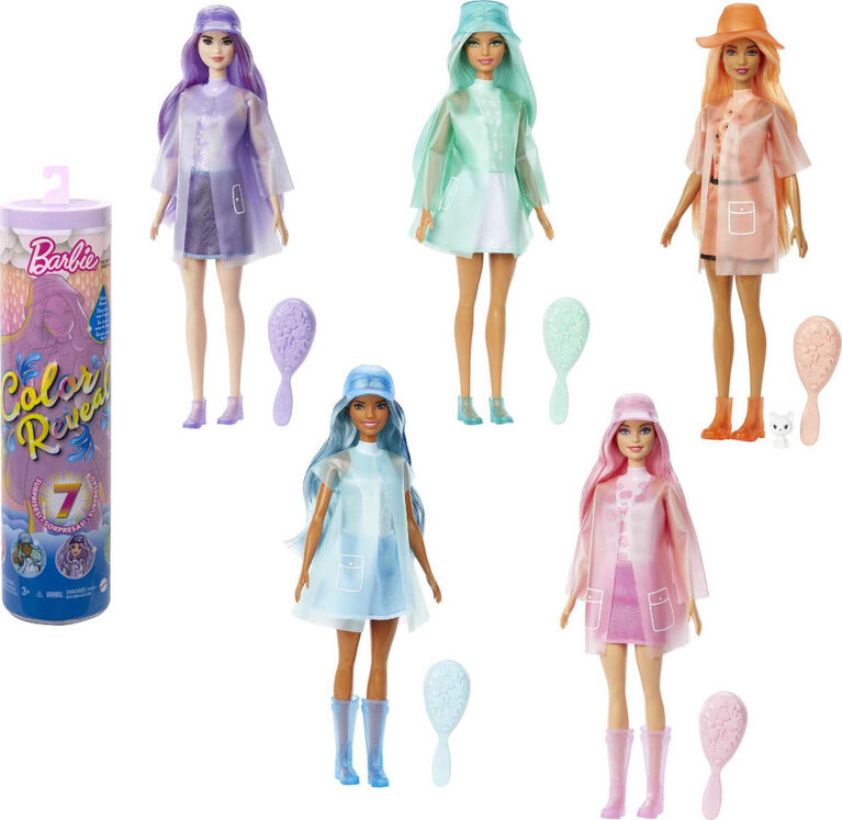 Barbie Color Reveal Doll with 7 Surprises, Sunshine and Sprinkles Series - Styles May Vary