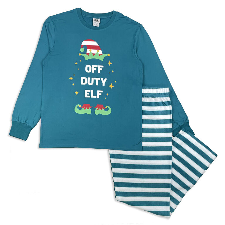 Pyjama Elfe adulte 2 pièces à manches longues - Vert - M