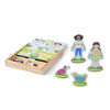 Melissa & Doug Best Friends Magnetic Dress-Up Wooden Dolls Pretend Play Set - English Edition