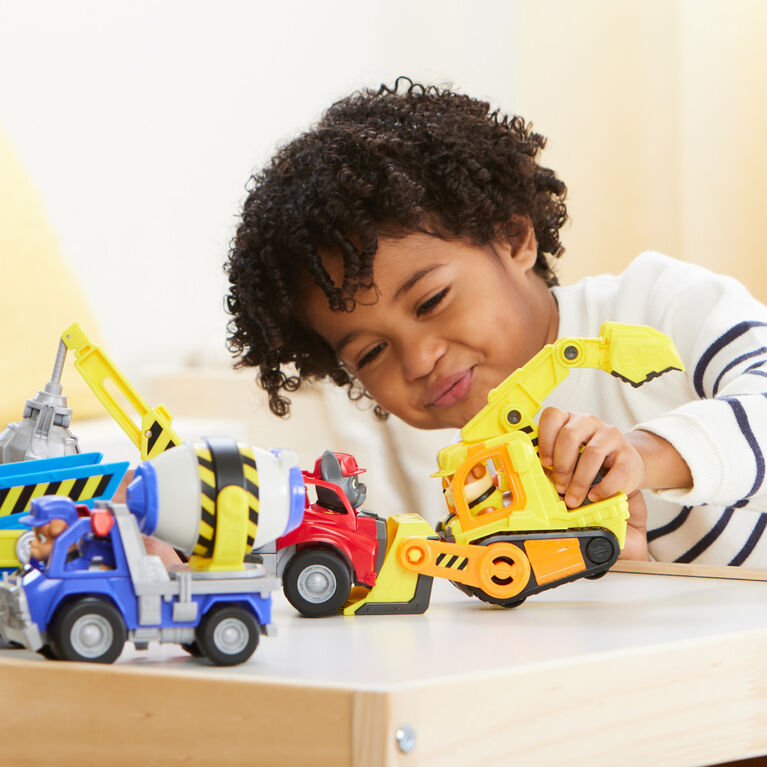 Rubble and Crew, Rubble's Bulldozer jouet avec pièces mobiles et une figurine articulée à collectionner