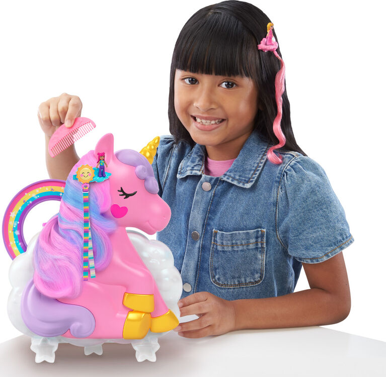 Polly Pocket Salon de Coiffure Licorne Arc-en-ciel