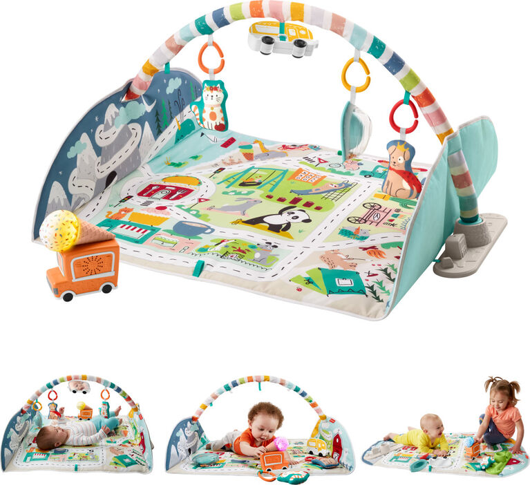 Fisher-Price Activity City Gym to Jumbo Playmat with Toys