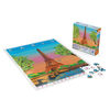 Spin Master Puzzles, Paris France 300-Piece Jigsaw Blueboard Puzzle Eiffel Tower Sunset Travel Series with Poster