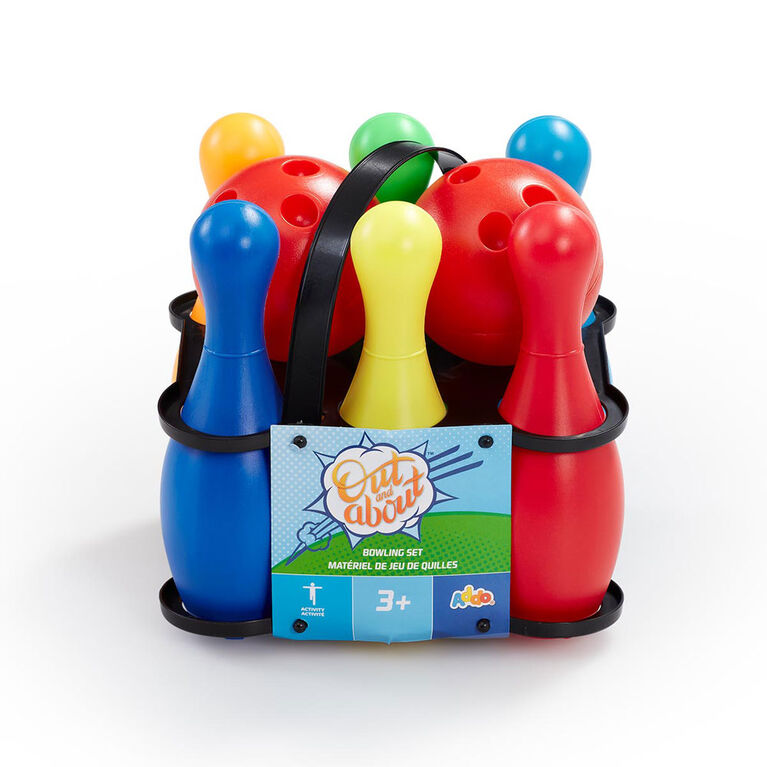 deAO Bowling en Plastique-Jeu de Quilles pour Bébé-avec 10 Quilles