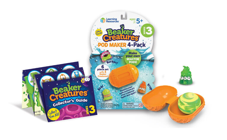 Learning Resources Beaker Creatures Series 3 Pod-Maker, 4 Pack - English Edition