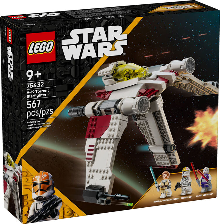 LEGO Star Wars: The Clone Wars V-19 Torrent Starfighter Building Toy for Kids, Ages 9+ - 75432