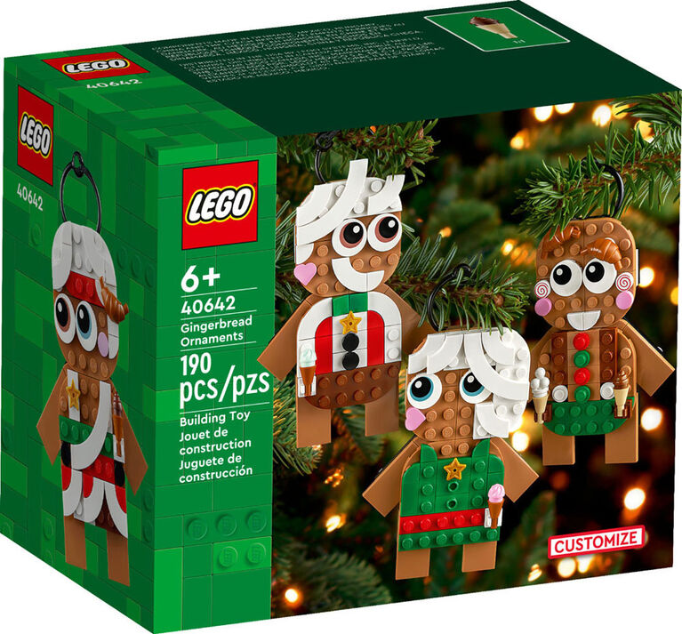 LEGO Gingerbread Ornaments Building Toy, Festive Gingerbread Décor, Great Family Activity or Holiday Decoration, Gift for 6 Year Old Kids, Boys and Girls, 40642