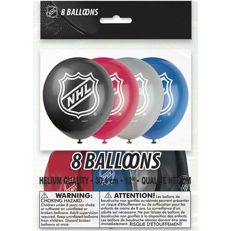NHL Fans 12" Latex Balloons, 8ct