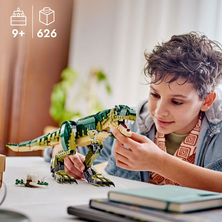 LEGO Creator 3in1 T. rex Dinosaur Toy for Kids to Rebuild into a Triceratops or Pterodactyl 31151