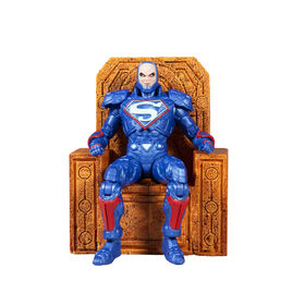 DC Multiverse - Lex Luthor in Costume bleu avec Trône Figurine