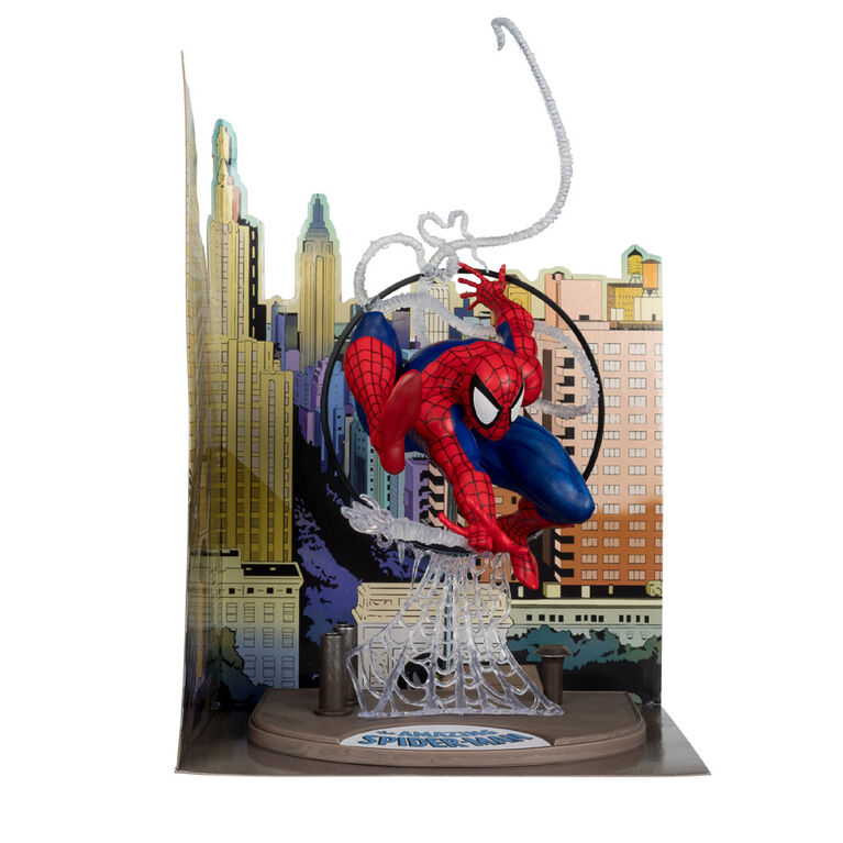 Marvel 1:6th Scale Posed Figure with Scene & Comic-Spider-Man