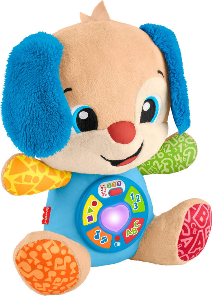 Fisher-Price Laugh & Learn Smart Stages Puppy Plush Baby Musical Learning Toy, Multilanguage Version