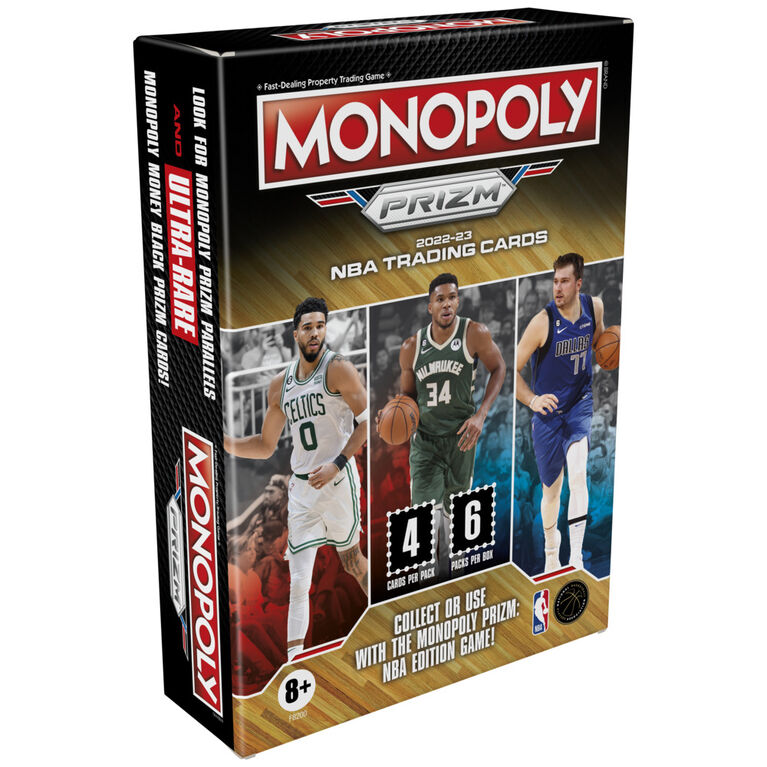 Bo&icirc;te booster Monopoly Prizm: 2022-23 NBA, 24 cartes Prizm &agrave; collectionner ou utiliser avec Monopoly Prizm: &Eacute;dition NBA