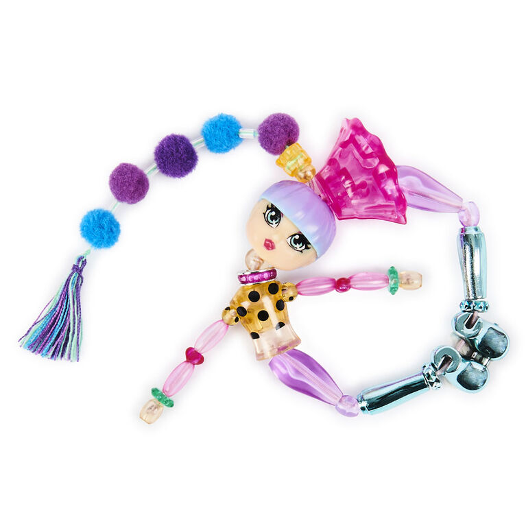 Twisty Girlz, Lil Gemz Transforming Doll to Collectible Bracelet with Mystery Twisty Petz
