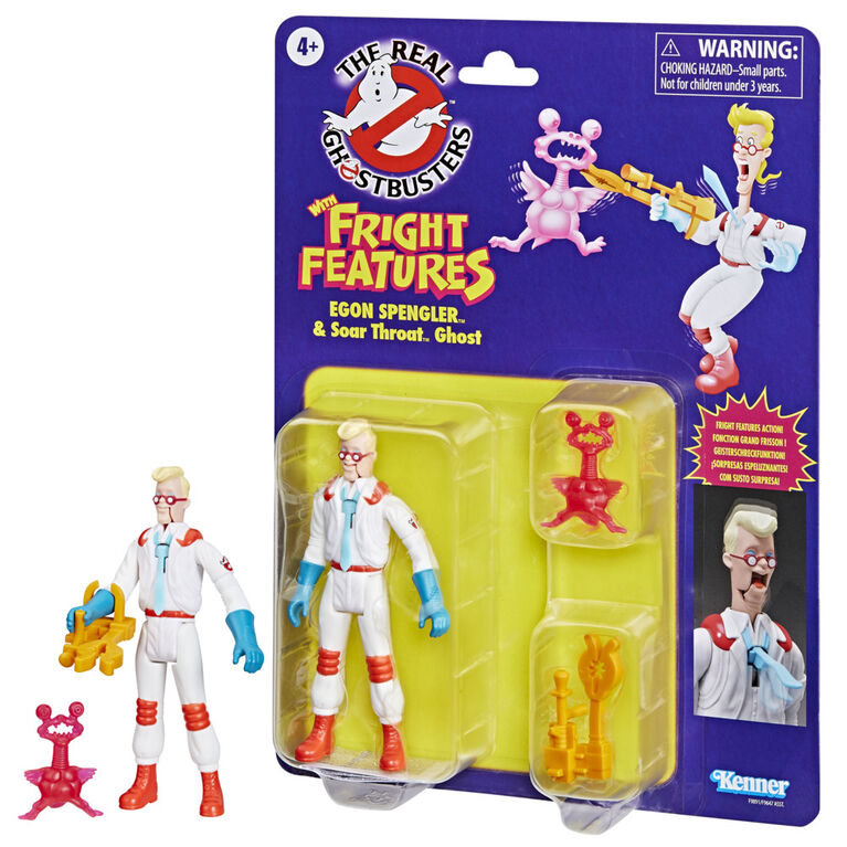 Ghostbusters Kenner Classics The Real Ghostbusters, figurine grand frisson Egon Spengler et fantôme Soar Throat