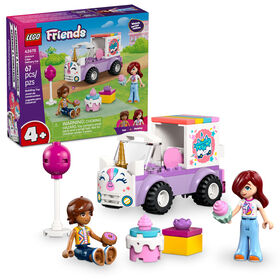LEGO Friends La Voiture de Livraison de G&acirc;teaux Licorne - Ensemble de Construction avec 2 Minipoup&eacute;es et un G&acirc;teau - 42675