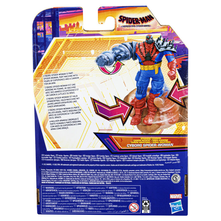 Marvel Spider-Man: Across the Spider-Verse Cyborg Spider-Woman Toy, 6-Inch-Scale Deluxe Action Figure