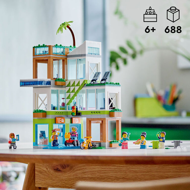 LEGO City Apartment Building 60365 Building Toy Set (688 Pieces)