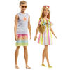 Barbie Gift Set with Convertible Car, Pool, Barbie Doll and Ken Doll in Swimwear