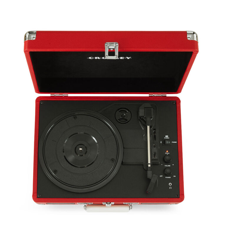 Platine vinyle Cruiser Plus avec entrée/sortie Bluetooth - Vinyle rouge