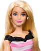 Barbie Poupée mode 65 eanniversaire Cheveux blonds, robe à rayures