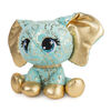 P.Lushes Designer Fashion Pets Bella L'Phante Limited Edition Elephant Stuffed Animal, Turquoise/Gold, 6"