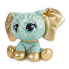P.Lushes Designer Fashion Pets, Bella L'Phante, éléphante en peluche, édition spéciale, turquoise/or, 15,2 cm