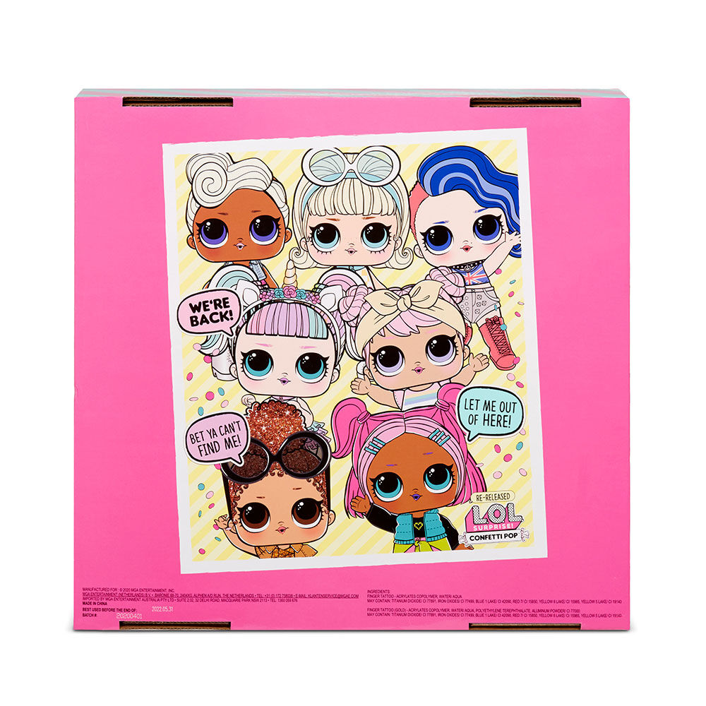 L.O.L. Surprise Confetti Pop 6 Pack Unicorn 6 Re released Dolls Each with 9 Surprises R Exclusive