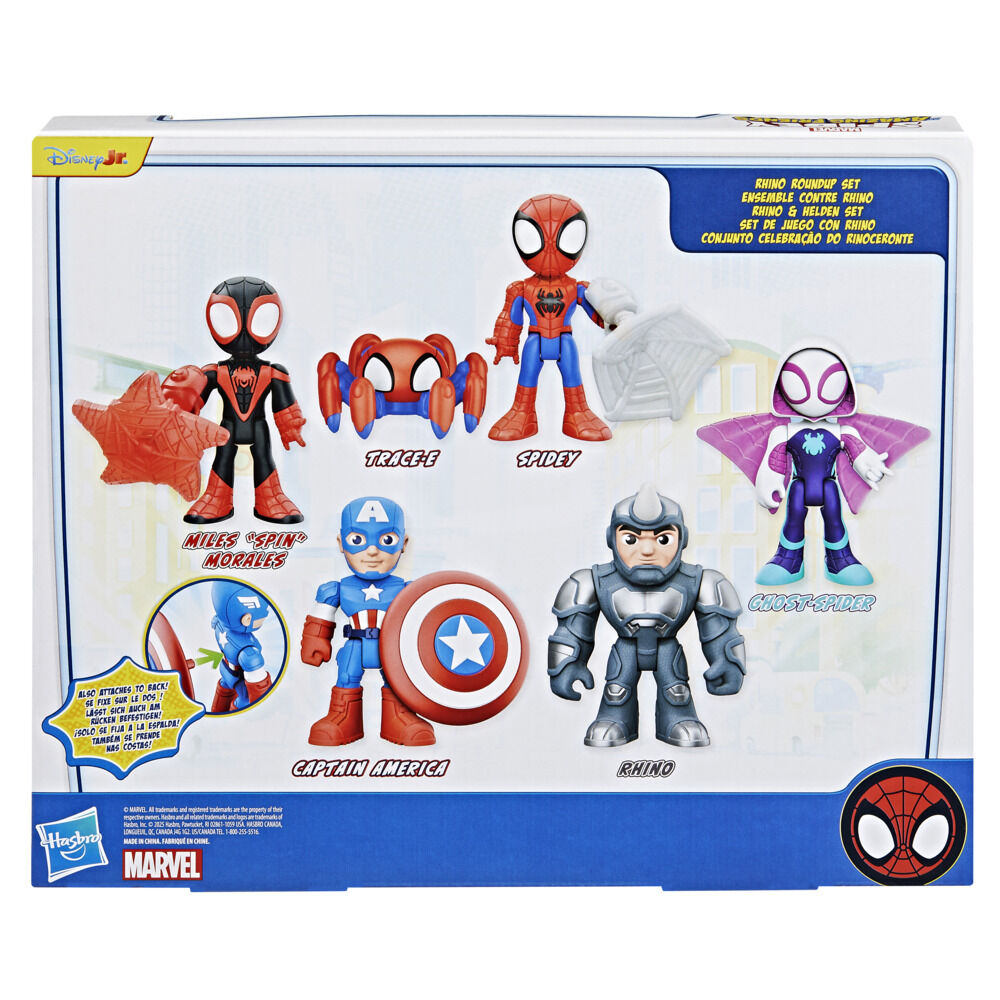 Marvel Spidey and His Amazing Friends Rhino Roundup Set Spider-Man Action Figures - R Exclusive