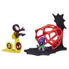 Marvel Stunt Squad Miles Morales vs. Prowler Playset with 1.5 Inch Action Figures