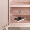 Dylane Metal 1-Door Nightstand Pale Pink