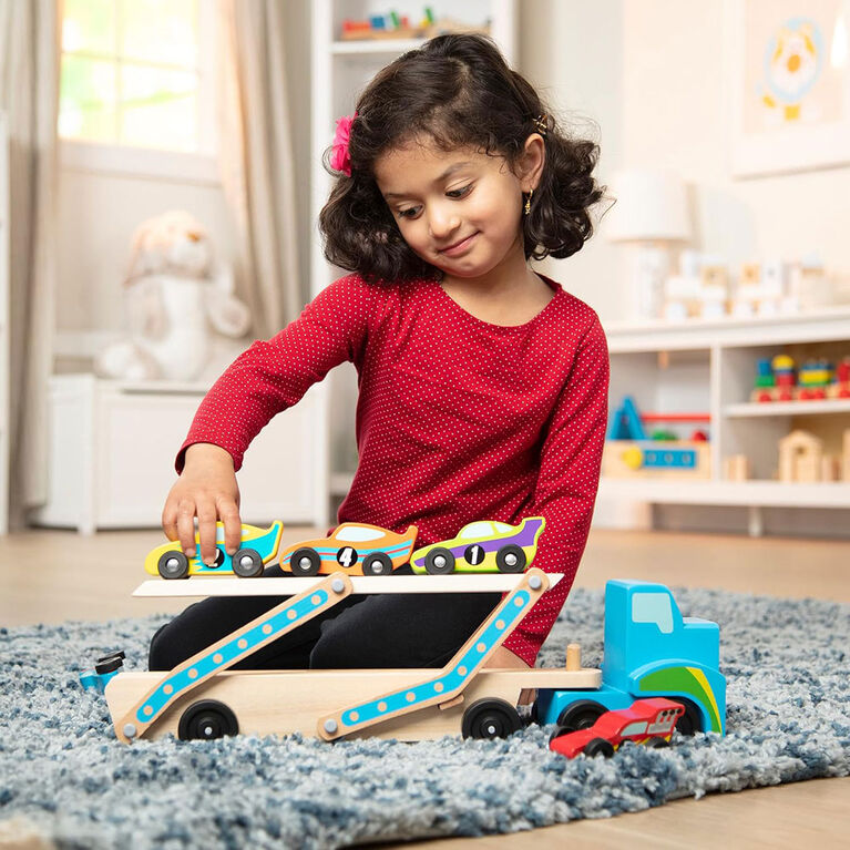 Melissa and Doug - Mega Race-Car Carrier