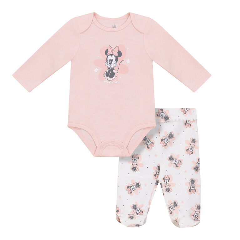 Minnie Ens.2pc Pantalons Corail 3/6M