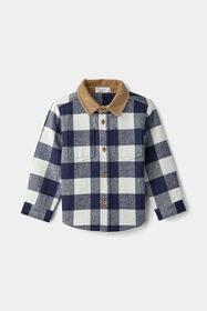 RISE Little Earthling Flannel Corduroy Shirt Navy