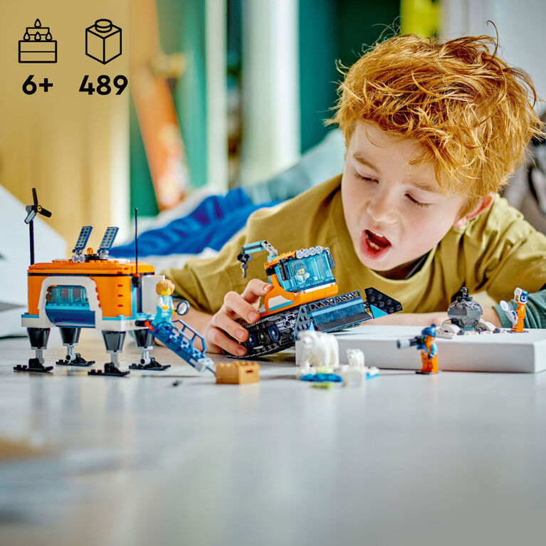 LEGO City Arctic Explorer Truck and Mobile Lab 60378 Building Toy Set (489 Pieces)