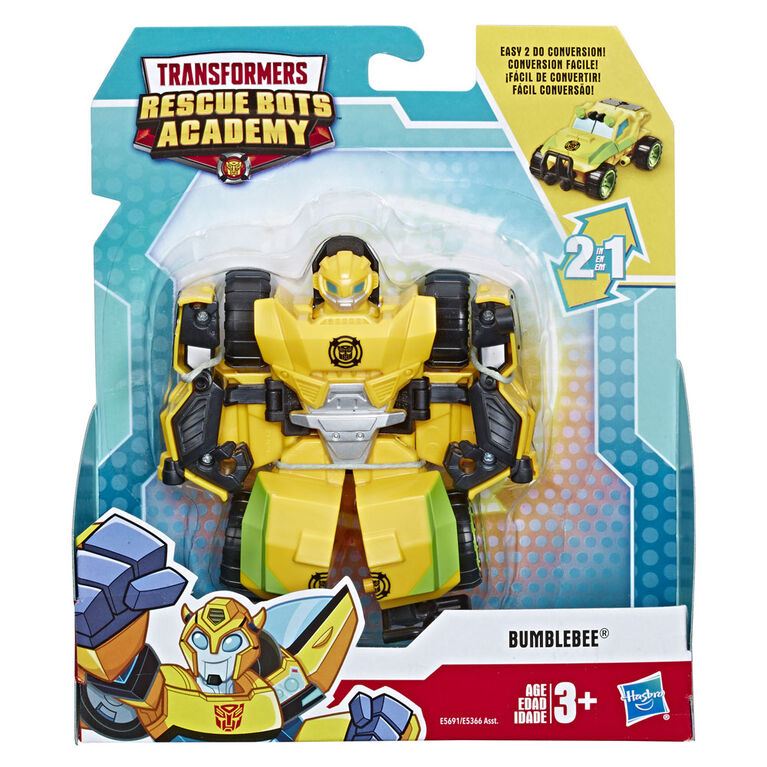 Robot jouet convertible Playskool Heroes Transformers Rescue Bots Academy - Figurine de 11 cm articulée de Bumblebee, jouets pour enfants de 3 ans et plus