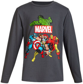 Marvel - Long Sleeve Tee - Avengers / Charcoal / 6T