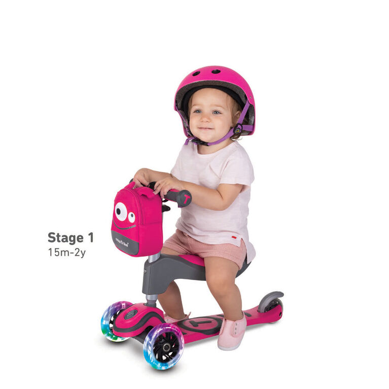 smarTrike - T1 scooTer - Rose avec phares