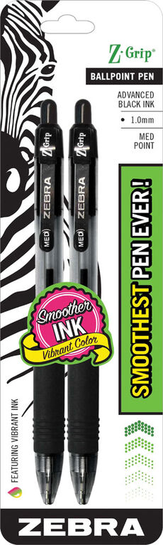 Stylo à bille rétractable Z-Grip, encre noire, paquet de 2