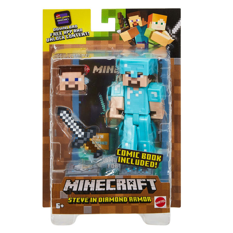 Minecraft Comic Maker Steve In Diamond Armor Action Figure - English  Edition | Toys R Us Canada