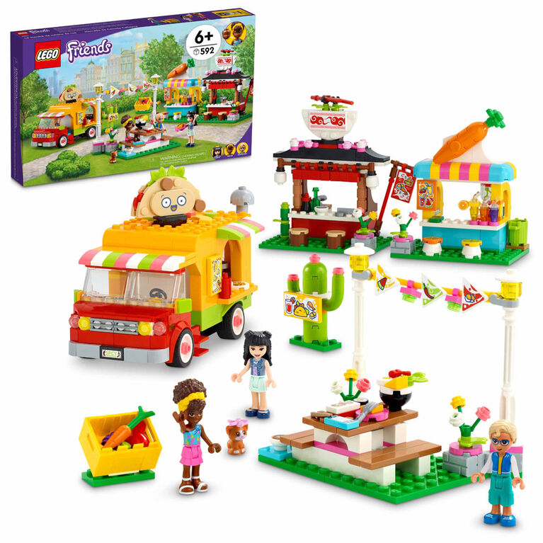 LEGO Friends Street Food Market 41701 Building Kit (592 Pieces)