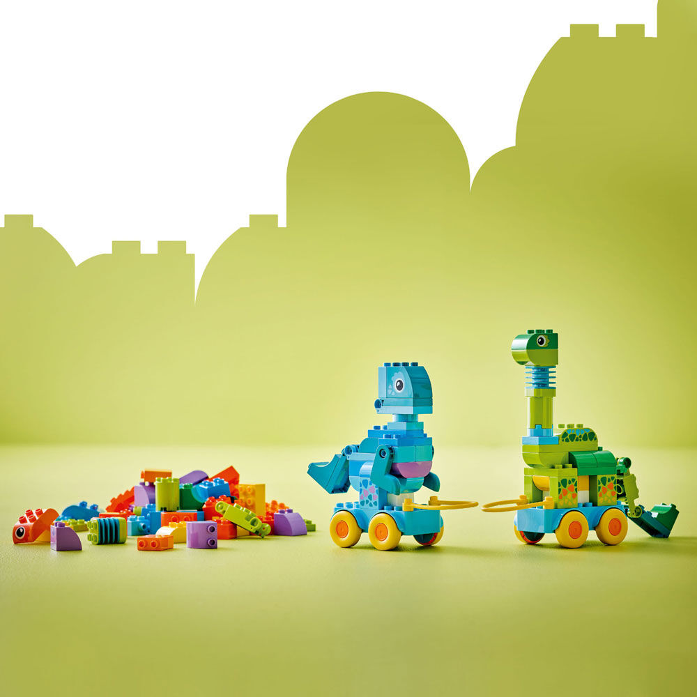 LEGO DUPLO Town 3 in 1 Dinosaurs on Wheels Learning Toy for Toddlers, Ages 3+ - 10451