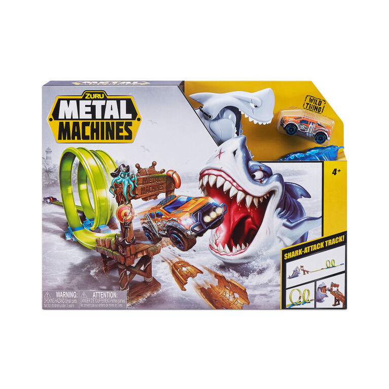 Metal Machines Shark Attack Building Trackset with Mini Racing Car by ZURU