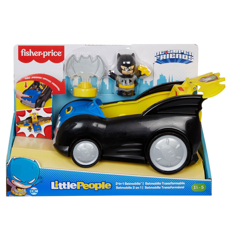 Fisher-Price - Little People - DC Super Friends - Batmobile 2 en 1